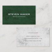 Minimalistisch Grunge Green Gray Visitenkarte (Vorne/Hinten)