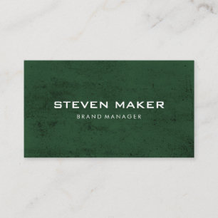 Minimalistisch Grunge Green Gray Visitenkarte