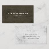 Minimalistisch Grunge Visitenkarte (Vorne/Hinten)