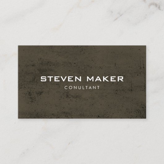 Minimalistisch Grunge Visitenkarte (Vorderseite)