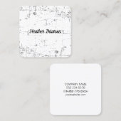 Minimalistisch (grungy) quadratische visitenkarte (Vorne/Hinten)