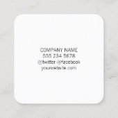 Minimalistisch (grungy) quadratische visitenkarte (Rückseite)