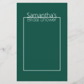 Minimalistisch Guess das Dress Brautparty Game (Rückseite)