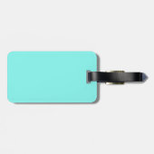 Minimalistisch gürmisch-chic Aqua blau Türkis Gepäckanhänger (Rückseite horizontal)