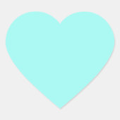 Minimalistisch gürmisch-chic Aqua blau Türkis Herz-Aufkleber (Vorderseite)