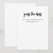 Minimalistisch Guthaben Die Dress Brautparty Game  Einladung (Vorne/Hinten)