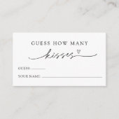 Minimalistisch Guthaben Wie viele Kisses Game Card Begleitkarte (Vorderseite)