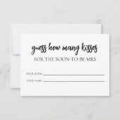 Minimalistisch Guthaben Wie viele Kisses Game Tick Einladung (Vorderseite)