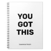 Minimalistisch haben Sie das Got | Ihr Name Notizblock (Vorderseite)