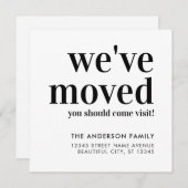 Minimalistisch haben wir das moderne Schwarz-Movin Ankündigung (Vorne/Hinten)