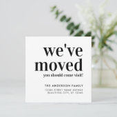 Minimalistisch haben wir das moderne Schwarz-Movin Ankündigung (Stehend Vorderseite)