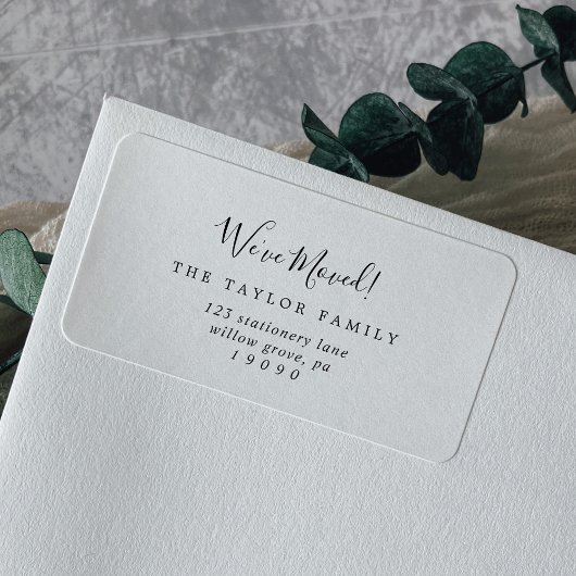 Minimalistisch haben wir das neue Adressetikett ve