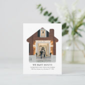 Minimalistisch haben wir das neue Zuhause-Foto ver Postkarte (Stehend Vorderseite)