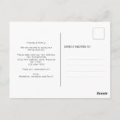 Minimalistisch haben wir das neue Zuhause-Foto ver Postkarte (Rückseite)