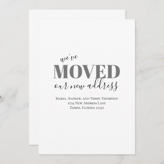 Minimalistisch haben wir uns einfach bewegt ankündigung (Vorne/Hinten)