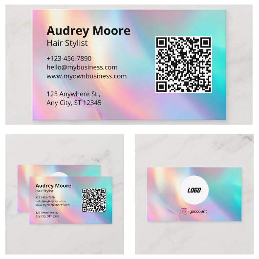 Minimalistisch-Hair-Stylist Visitenkarte