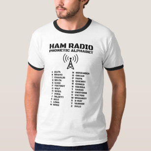 Minimalistisch Ham Radio NATO Alphabet T-Shirt