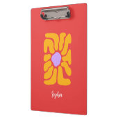 Minimalistisch Hand Drawing Boho Blume Zwischenabl Klemmbrett (Links)