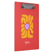 Minimalistisch Hand Drawing Boho Blume Zwischenabl Klemmbrett (Rechts)