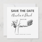 Minimalistisch Hand Drawn Hawaii Script Save the D (Vorderseite)