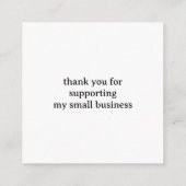Minimalistisch Handmade mit Liebe Vielen Dank Begleitkarte (Rückseite)