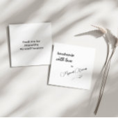 Minimalistisch Handmade mit Liebe Vielen Dank Begleitkarte