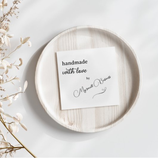 Minimalistisch Handmade mit Liebe Vielen Dank Begleitkarte