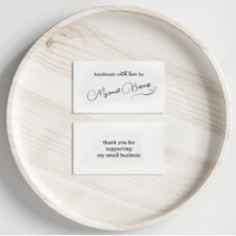 Minimalistisch Handmade mit Liebe Vielen Dank Begleitkarte