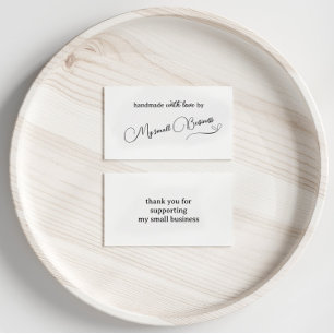 Minimalistisch Handmade mit Liebe Vielen Dank Begleitkarte