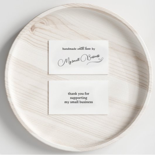 Minimalistisch Handmade mit Liebe Vielen Dank Begleitkarte