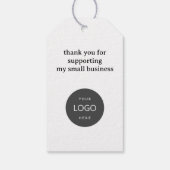 Minimalistisch Handmade mit Liebe Vielen Dank Geschenkanhänger (Rückseite)