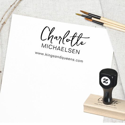 Minimalistisch, Handschrift Gummistempel