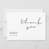 Minimalistisch handschriftlich Dankeschön Karte (Vorderseite)