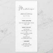 Minimalistisch handschriftlich menükarte (Vorderseite)