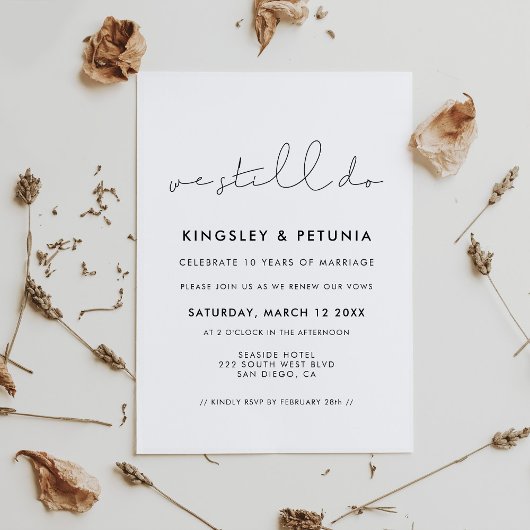 Minimalistisch handschriftlich Wir machen noch VoV Einladung