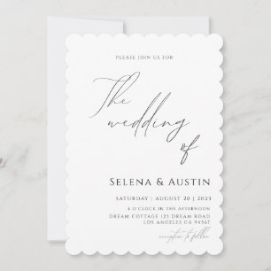 Minimalistisch Handscript Wedding Inv Einladung