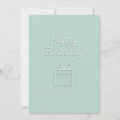 Minimalistisch Happy Birthday Geschenkdesign (Vorderseite)