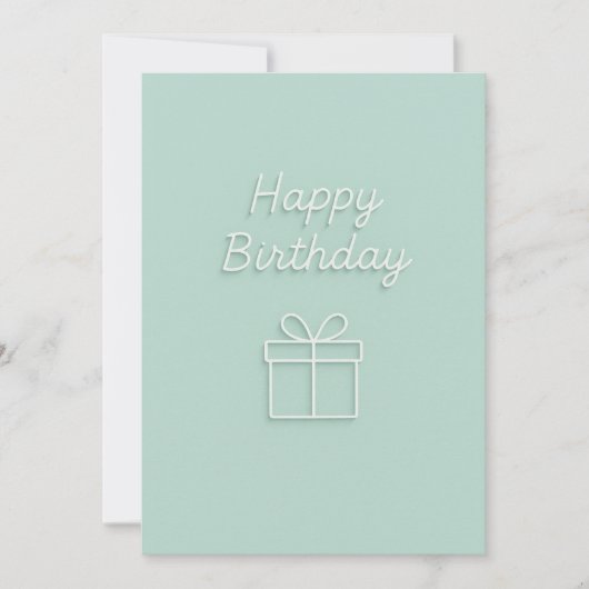Minimalistisch Happy Birthday Geschenkdesign (Vorderseite)