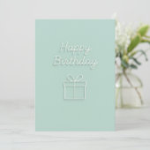 Minimalistisch Happy Birthday Geschenkdesign (Stehend Vorderseite)