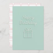 Minimalistisch Happy Birthday Geschenkdesign (Vorne/Hinten)