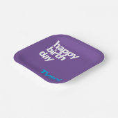 Minimalistisch Happy Birthday Paper Plate - kunden Pappteller (Gewinkelt)