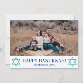 Minimalistisch Happy Hanukkah Star von David Foto Feiertagskarte