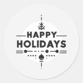 Minimalistisch Happy Holidays Aufkleber (Vorderseite)