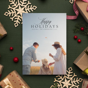 Minimalistisch Happy Holidays Foto Feiertagskarte