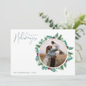 Minimalistisch Happy Holidays Foto Weihnachten (Stehend Vorderseite)