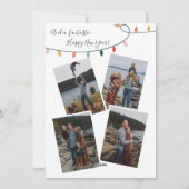 Minimalistisch Happy Holidays Weihnachten Lichter  (Rückseite)