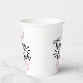 Minimalistisch Happy Oaster Pappbecher (Rechts)