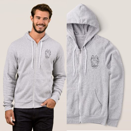 Minimalistisch Happy Ostersonne mit Individuelle N Hoodie