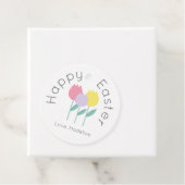 Minimalistisch Happy Ostertulips Geschenkanhänger (Beispiel)
