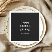 Minimalistisch Happy Thanksgiving Personalisiert Serviette